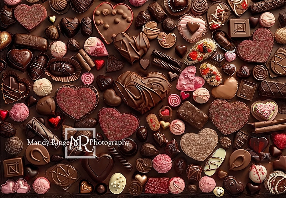 Kate SaintValentin Chocolat Bonbons Mur Toile de fond