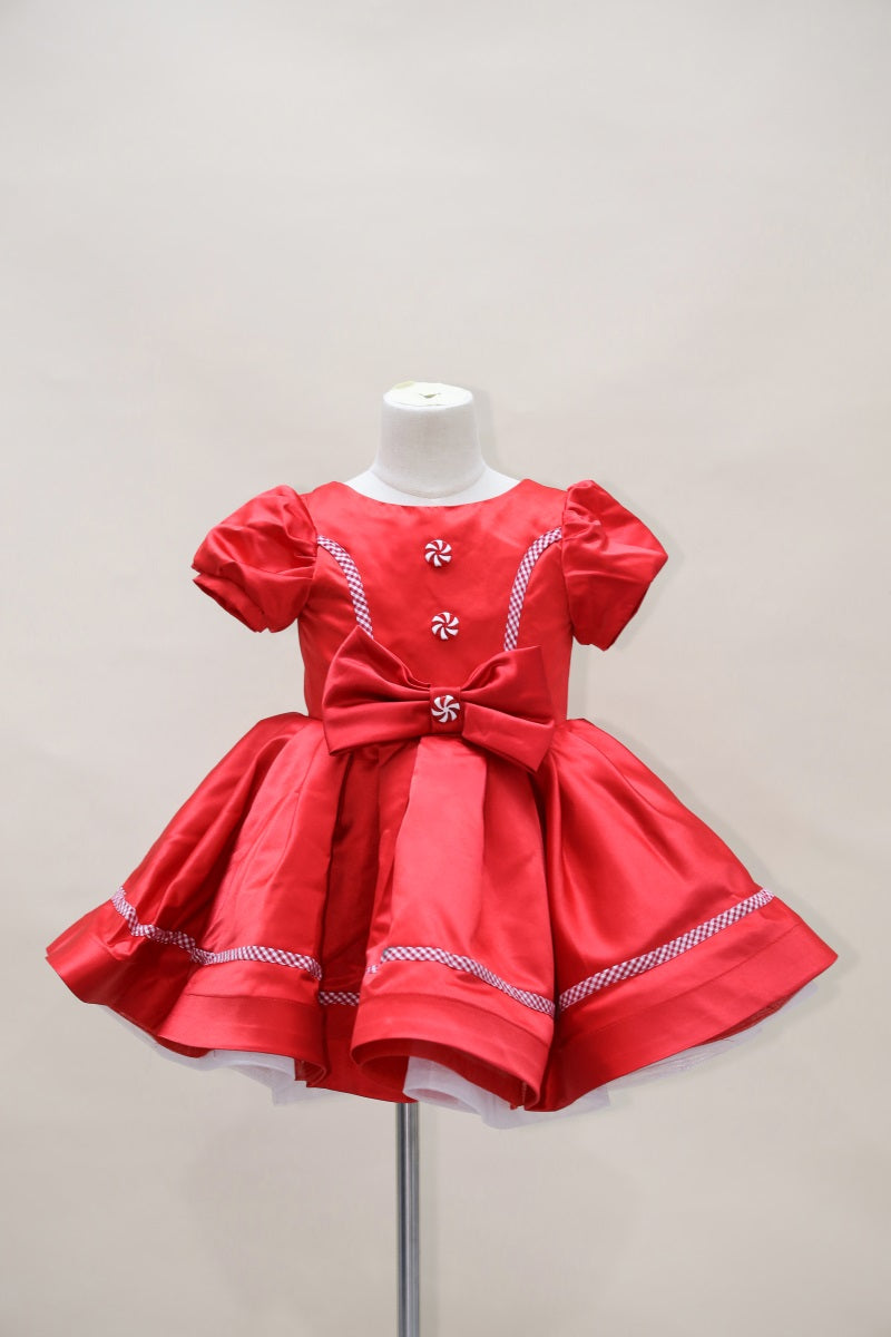 Kate Noël Rouge Manches bouffantes Robe Enfant Pour la Photographie