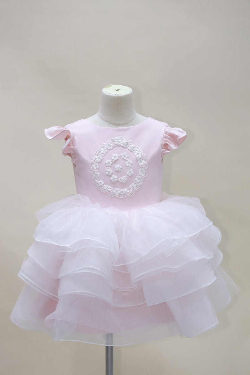 Kate Printemps/Été Maille Rose Robe à lacets Enfant Pour la Photographie