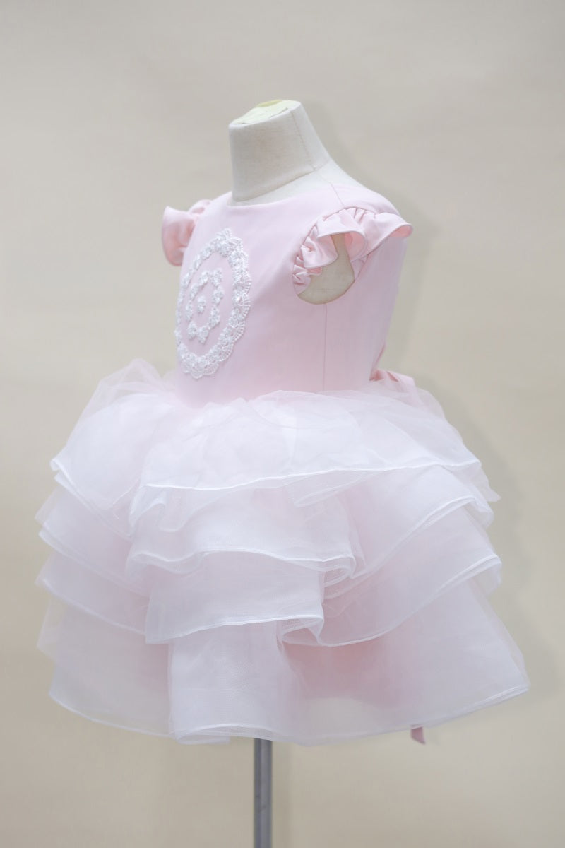 Kate Printemps/Été Maille Rose Robe à lacets Enfant Pour la Photographie