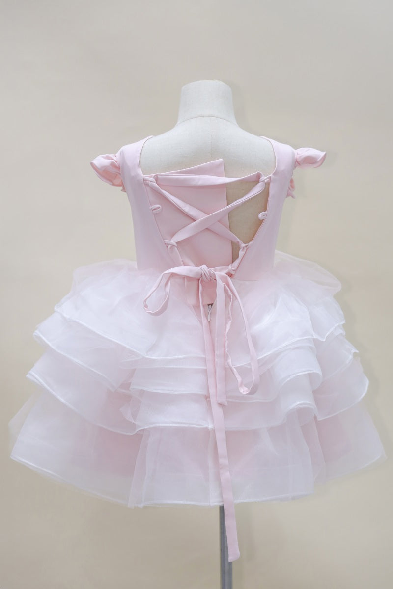 Kate Printemps/Été Maille Rose Robe à lacets Enfant Pour la Photographie