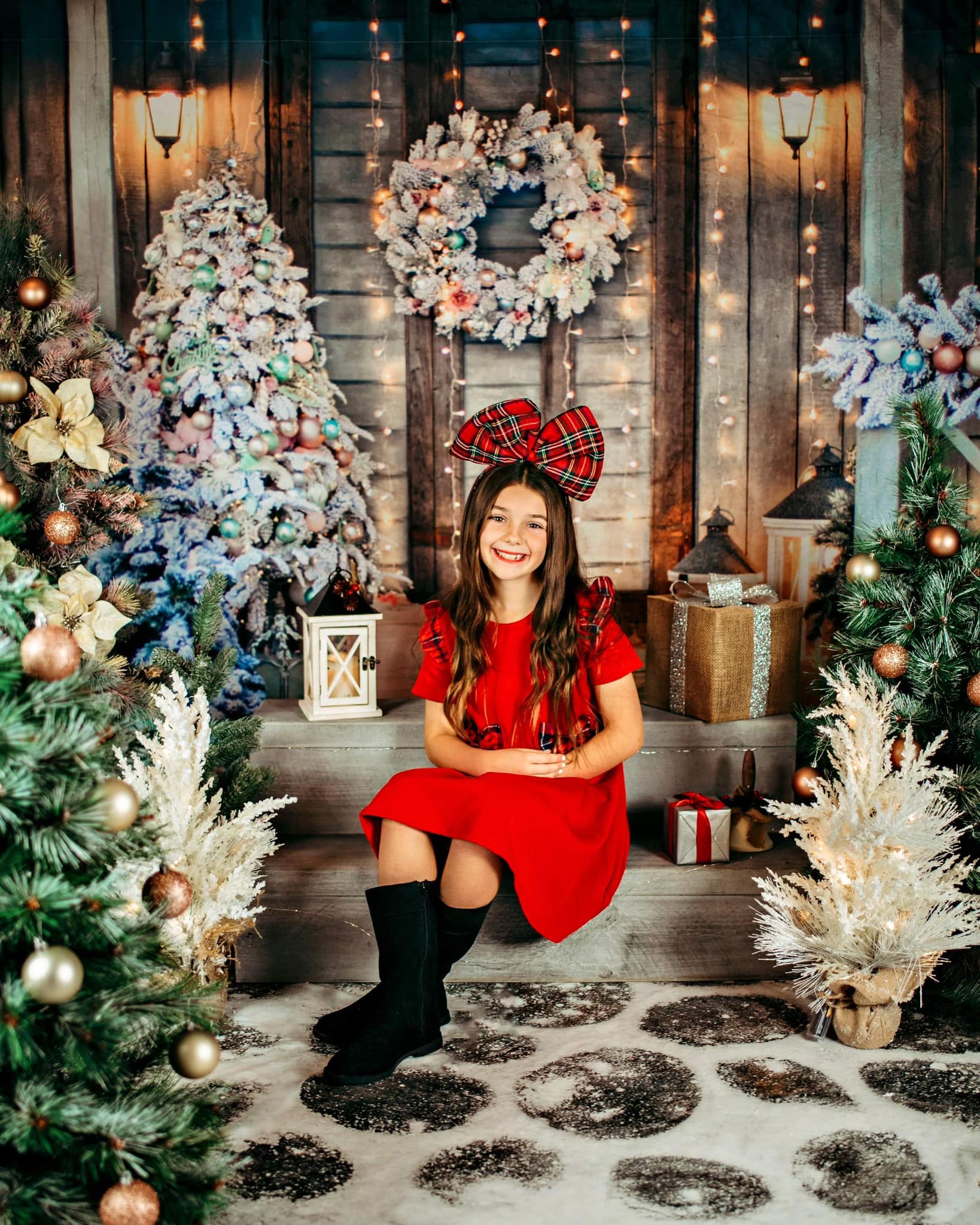 Kate Sapin de Noël Porte Arbres Toile de fond conçue par Chain Photographie - Kate Backdrop FR