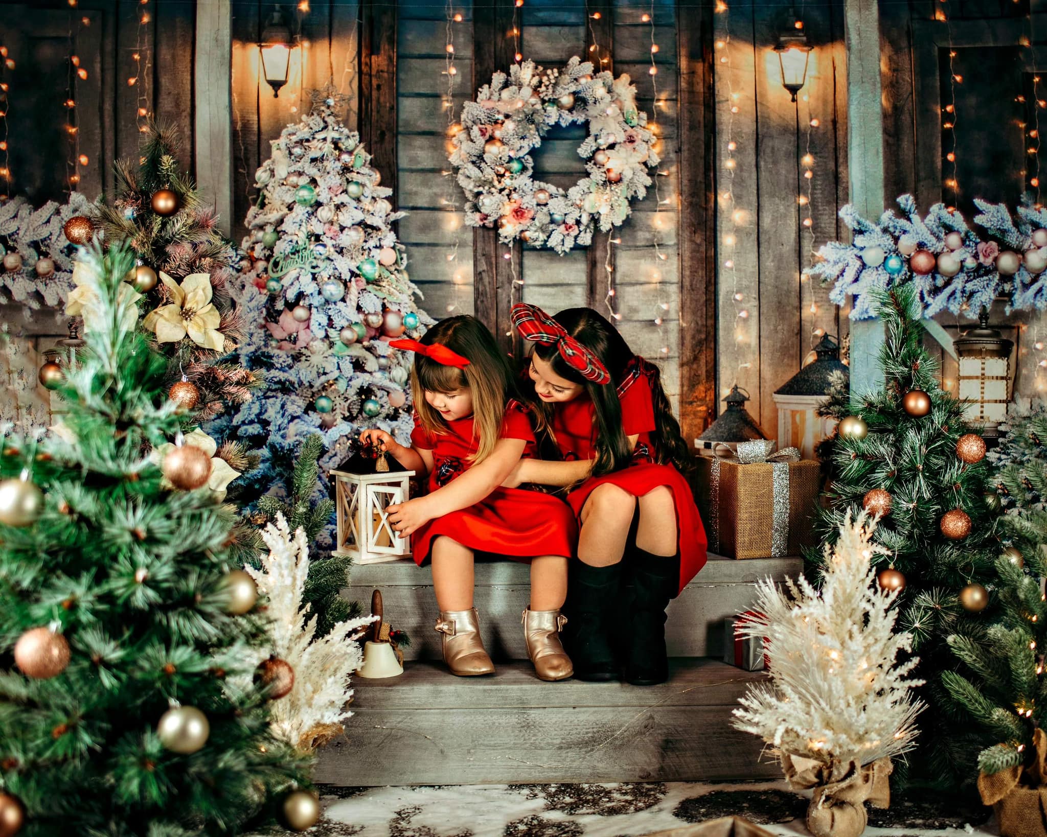 Kate Sapin de Noël Porte Arbres Toile de fond conçue par Chain Photographie - Kate Backdrop FR