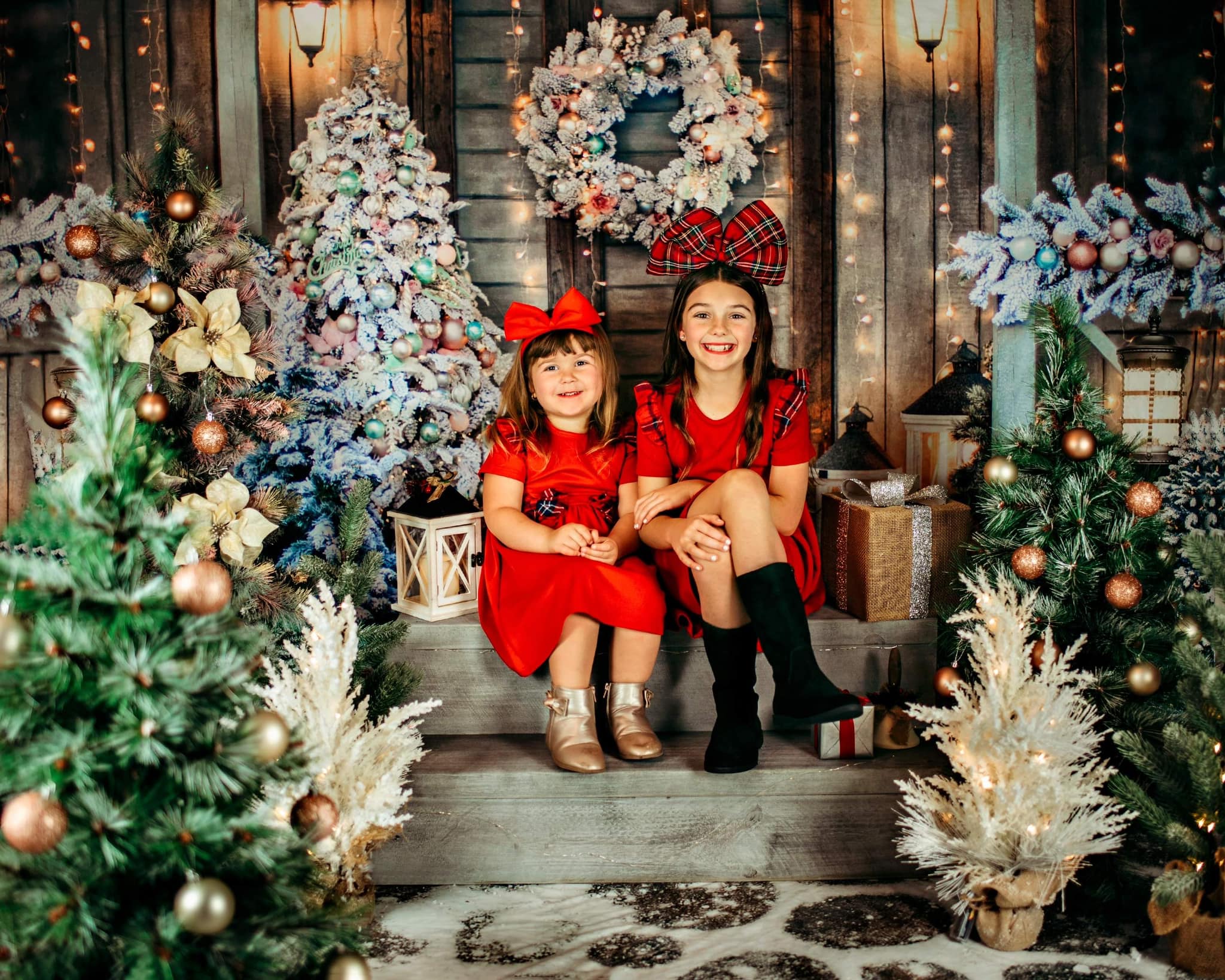 Kate Sapin de Noël Porte Arbres Toile de fond conçue par Chain Photographie - Kate Backdrop FR