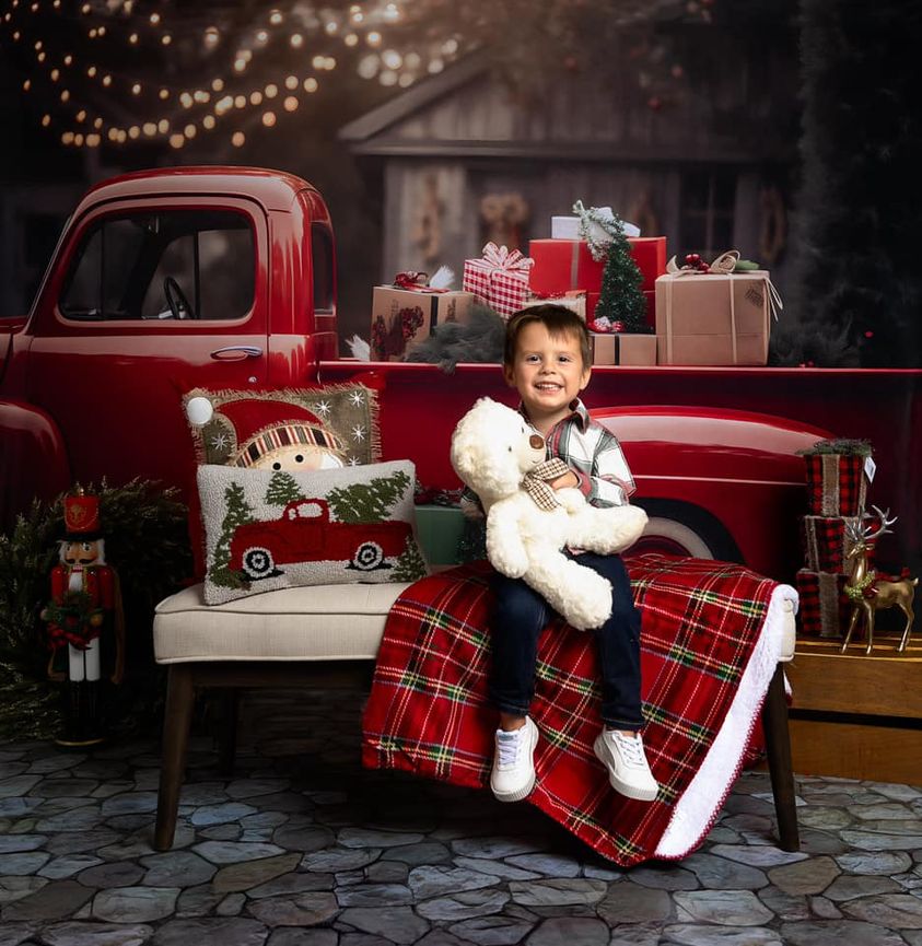 Offres Éclair Kate Noël Voiture rouge Cadeaux Toile de fond en Laine pour la photographie - Kate Backdrop FR