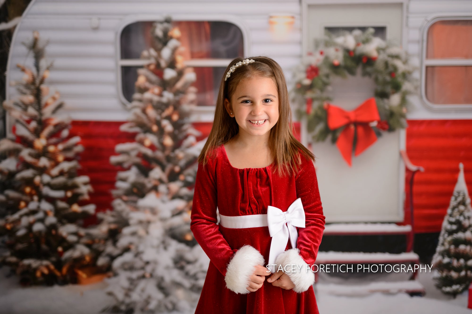 Kate Extérieur Neige Arbres Noël Toile de fond pour la photographie - Kate Backdrop FR