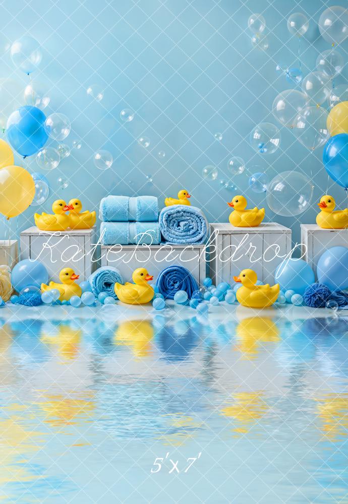 Kate Cake Smash Canard Ballon Douche Bulles Toile de fond conçue par Emetselch