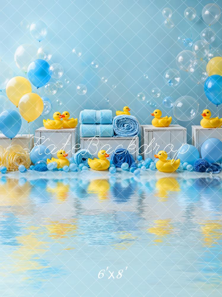 Kate Cake Smash Canard Ballon Douche Bulles Toile de fond conçue par Emetselch