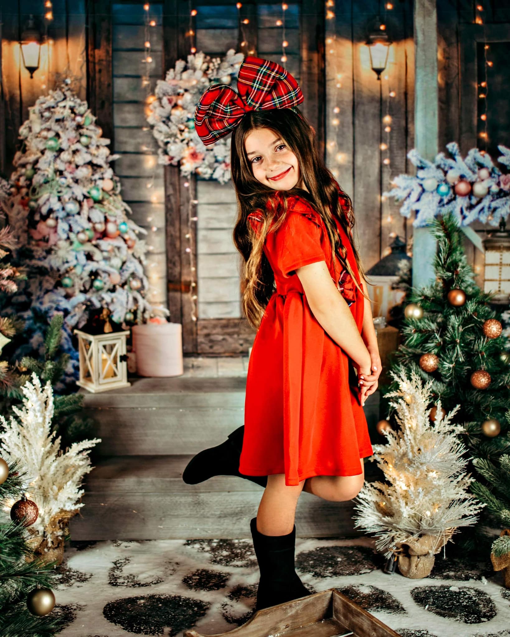 Kate Sapin de Noël Porte Arbres Toile de fond conçue par Chain Photographie - Kate Backdrop FR