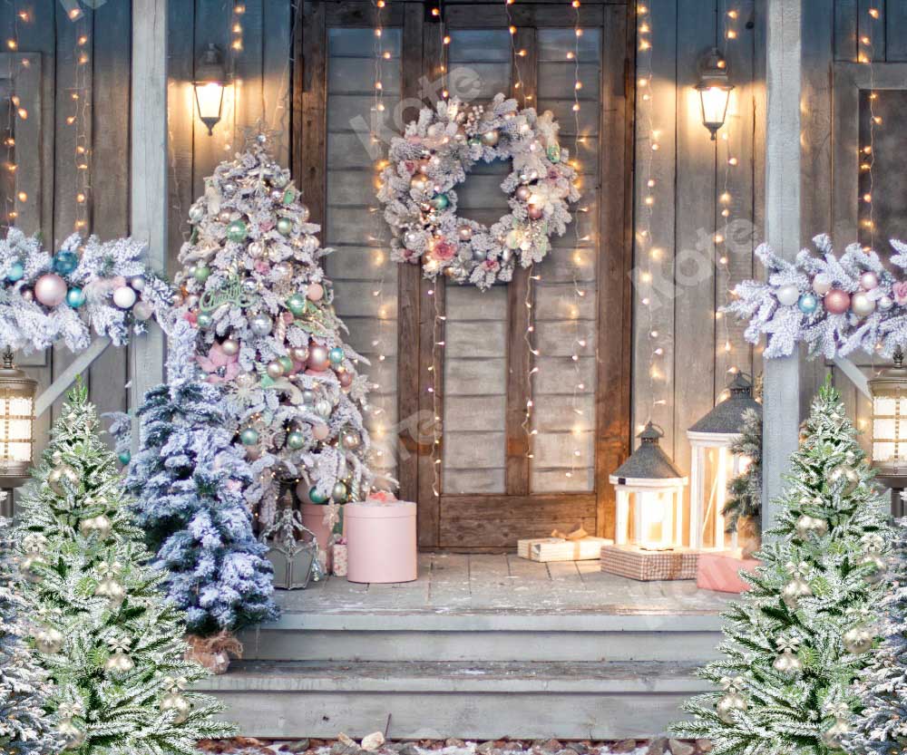 Kate Sapin de Noël Porte Arbres Toile de fond conçue par Chain Photographie - Kate Backdrop FR