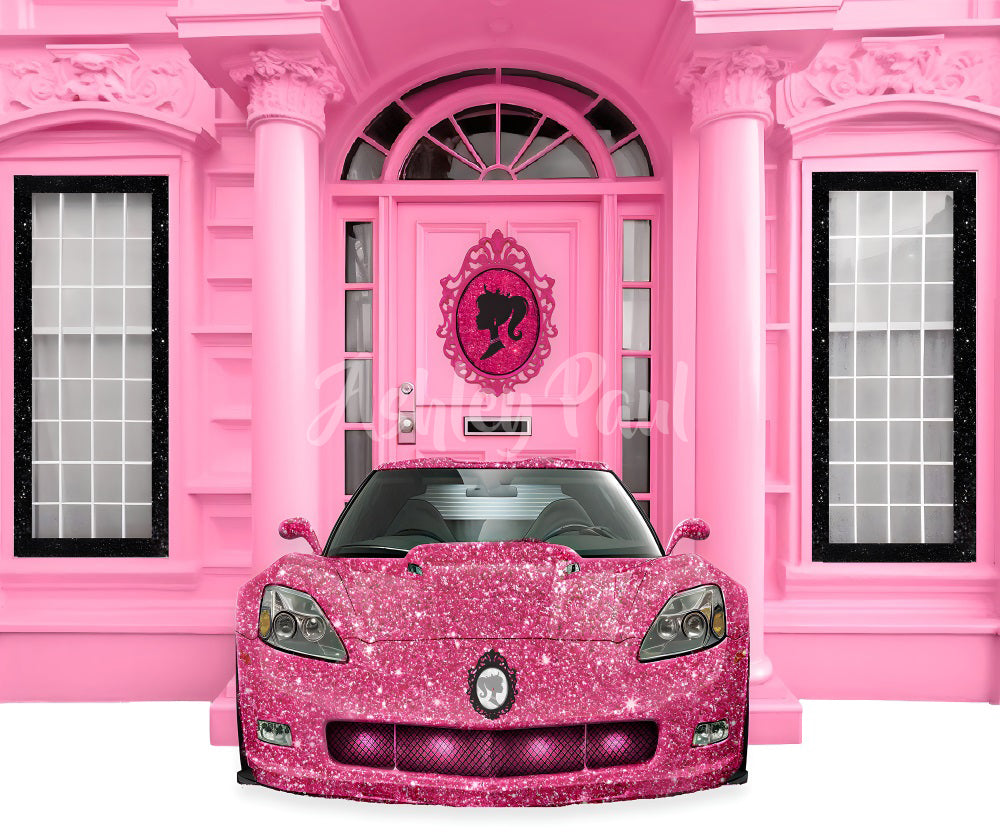 Kate Rose Maison Voiture Poupée Fantaisie Toile de fond conçu par Ashley Paul - Kate Backdrop FR