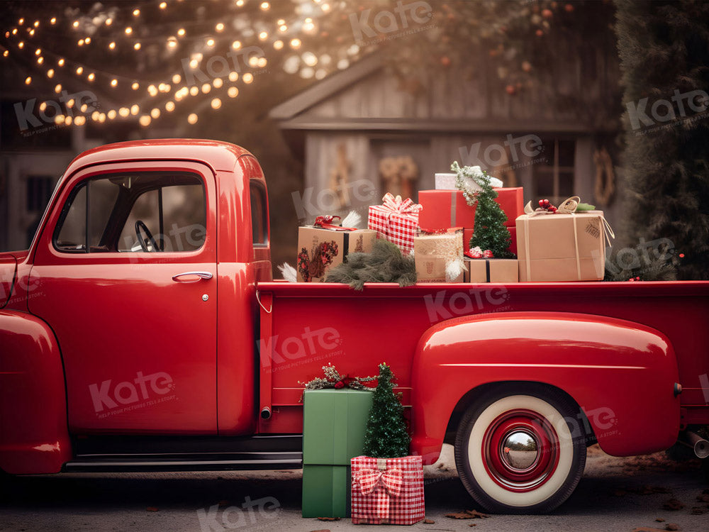 Offres Éclair Kate Noël Voiture rouge Cadeaux Toile de fond en Laine pour la photographie - Kate Backdrop FR