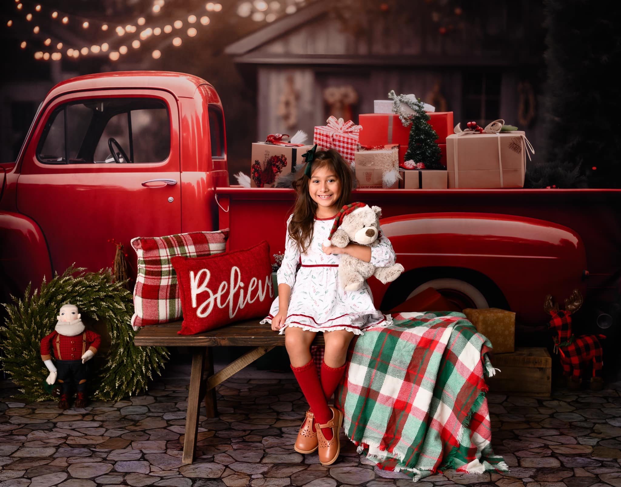 Offres Éclair Kate Noël Voiture rouge Cadeaux Toile de fond en Laine pour la photographie - Kate Backdrop FR