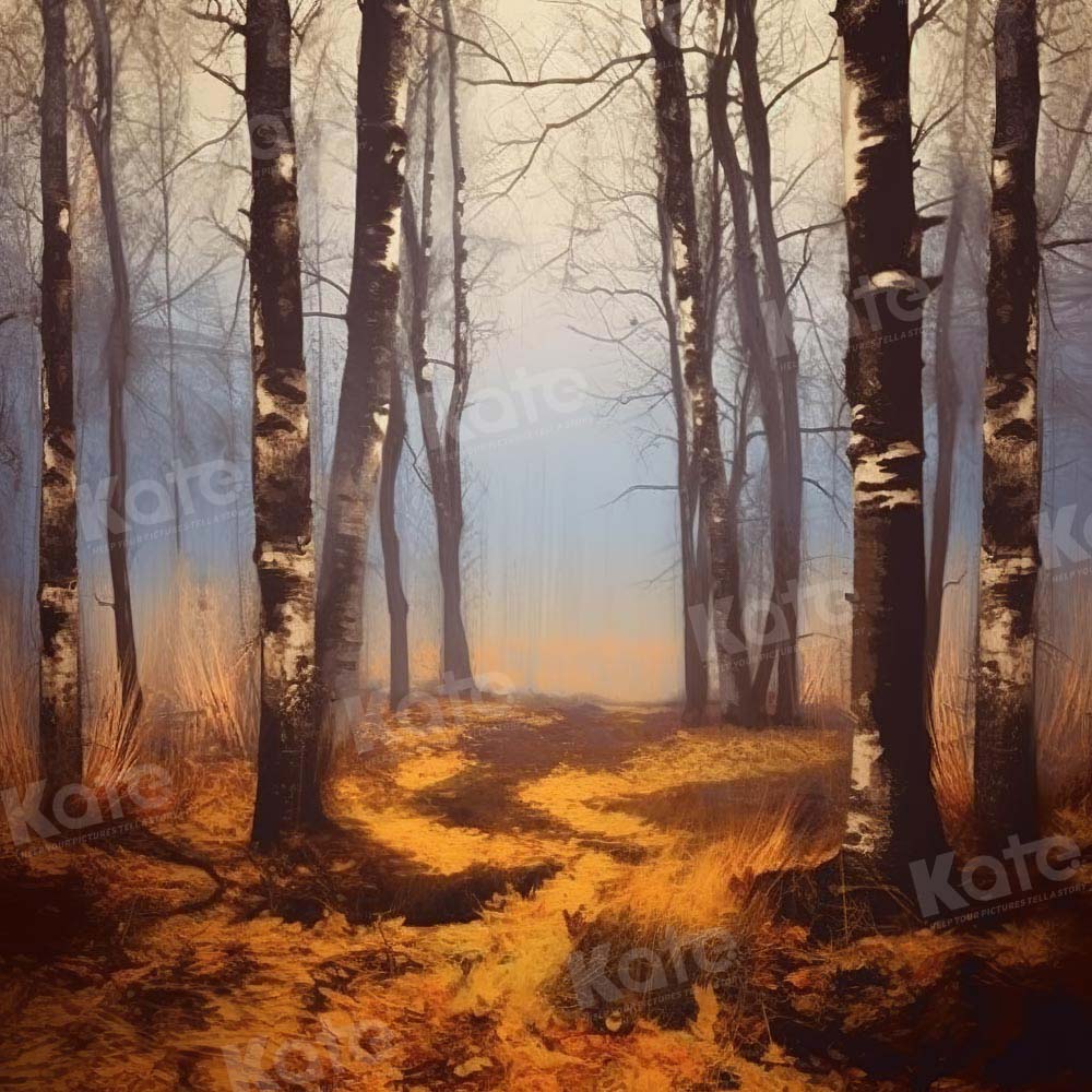 Kate Forêt Flou Arbres Jaune Toile de fond Conçu par Chain Photographie - Kate Backdrop FR