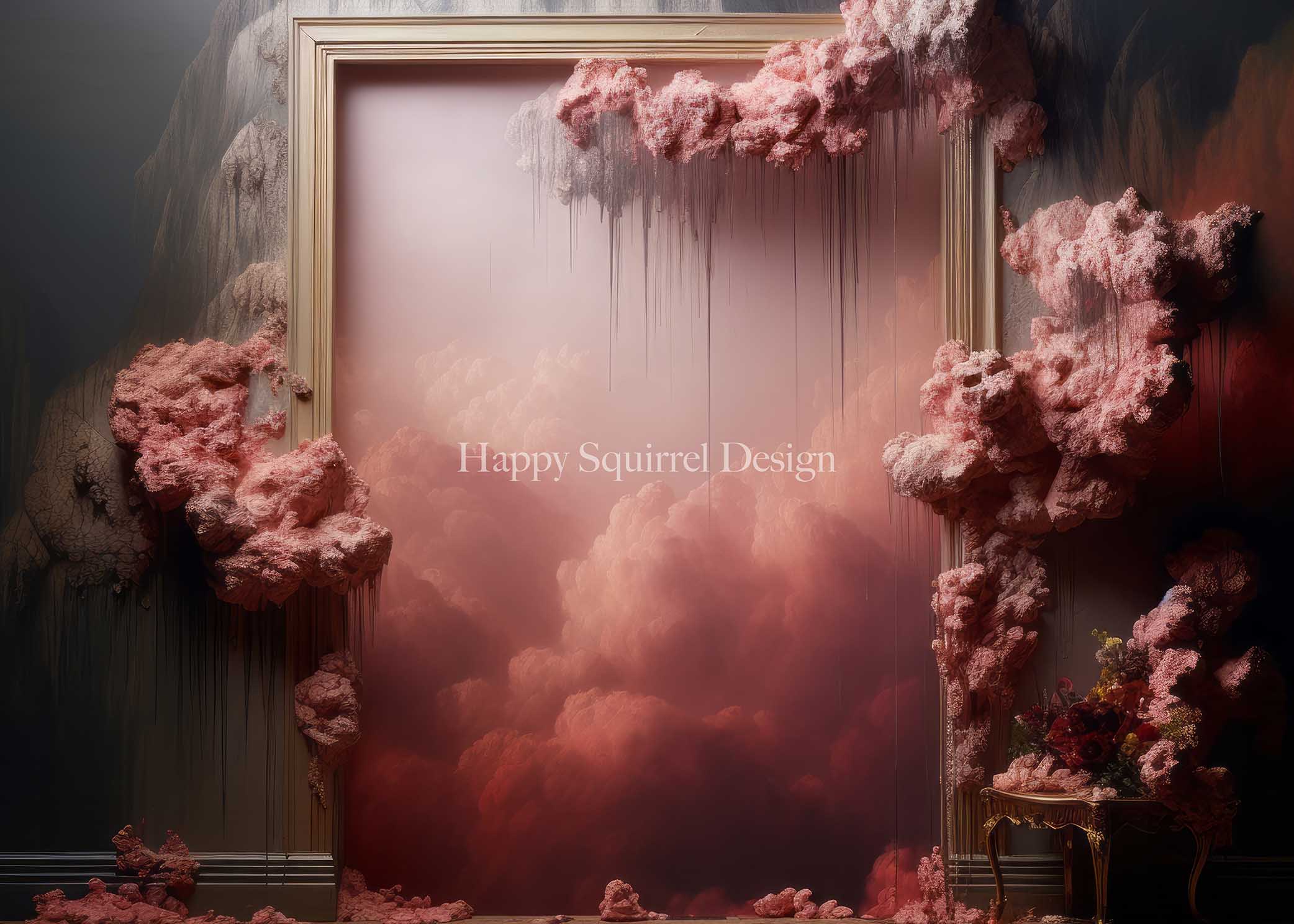 Kate Cadre A travers le ciel Rose Toile de fond Conçu par Happy Squirrel Design - Kate Backdrop FR