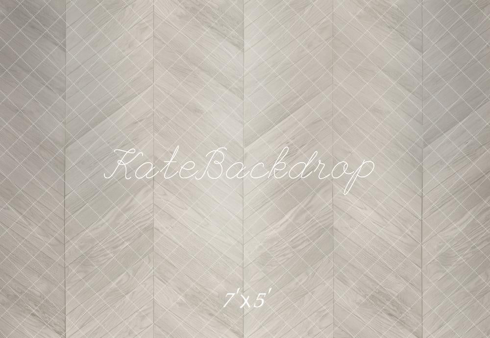 Kate Gris clair Blanc Plancher à chevrons Sol Toile de fond conçue par Kate Image - Kate Backdrop FR