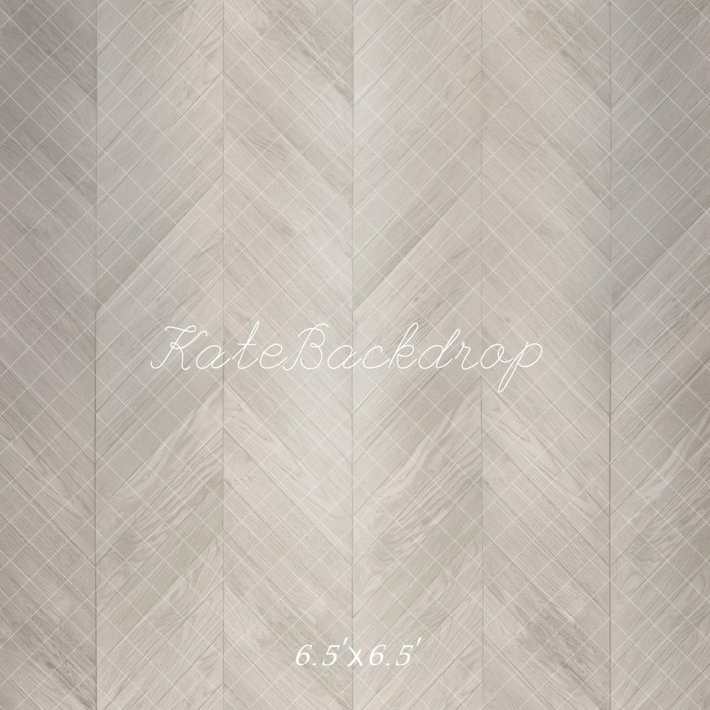 Kate Gris clair Blanc Plancher à chevrons Sol Toile de fond conçue par Kate Image - Kate Backdrop FR