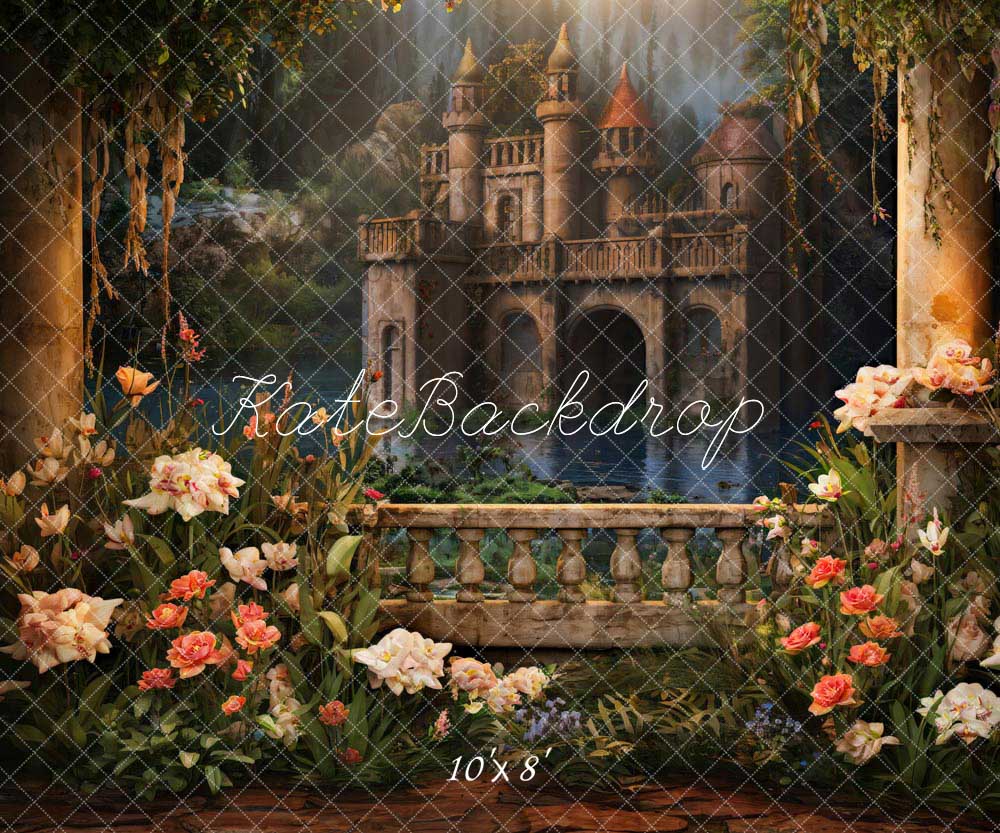 Kate Printemps Fleur Château Vintage Toile de fond conçue par Chain Photographie - Kate Backdrop FR