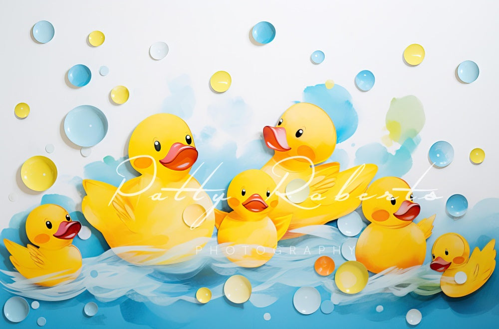 Kate Bain Canards jaunes Enfant Cake smash Toile de fond conçue par Patty Robert - Kate Backdrop FR