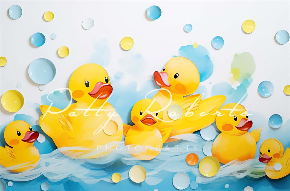 Kate Bain Canards jaunes Enfant Cake smash Toile de fond conçue par Patty Robert - Kate Backdrop FR