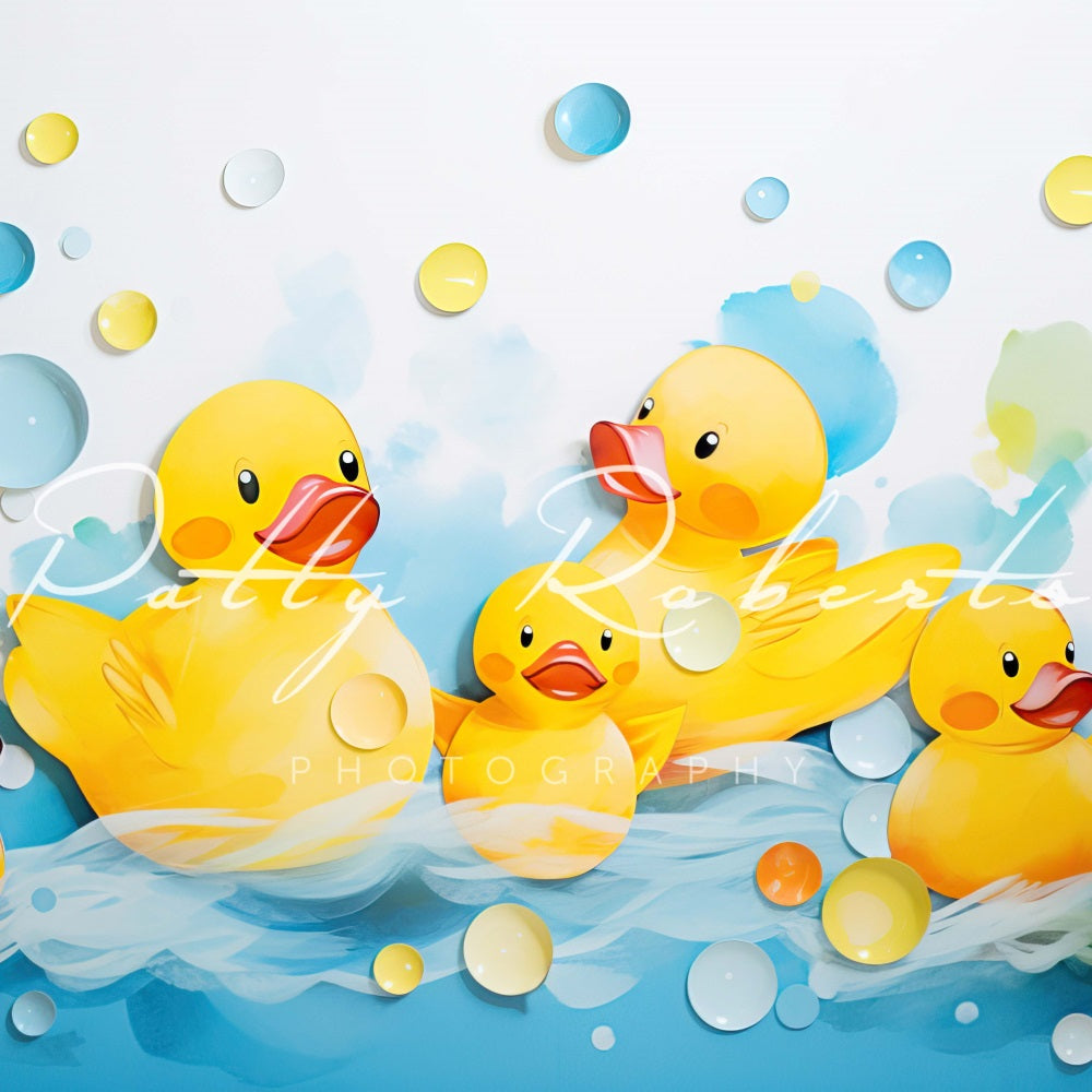 Kate Bain Canards jaunes Enfant Cake smash Toile de fond conçue par Patty Robert - Kate Backdrop FR