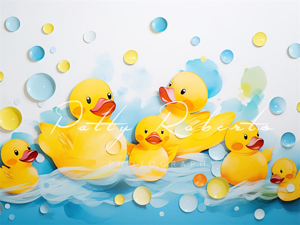 Kate Bain Canards jaunes Enfant Cake smash Toile de fond conçue par Patty Robert - Kate Backdrop FR