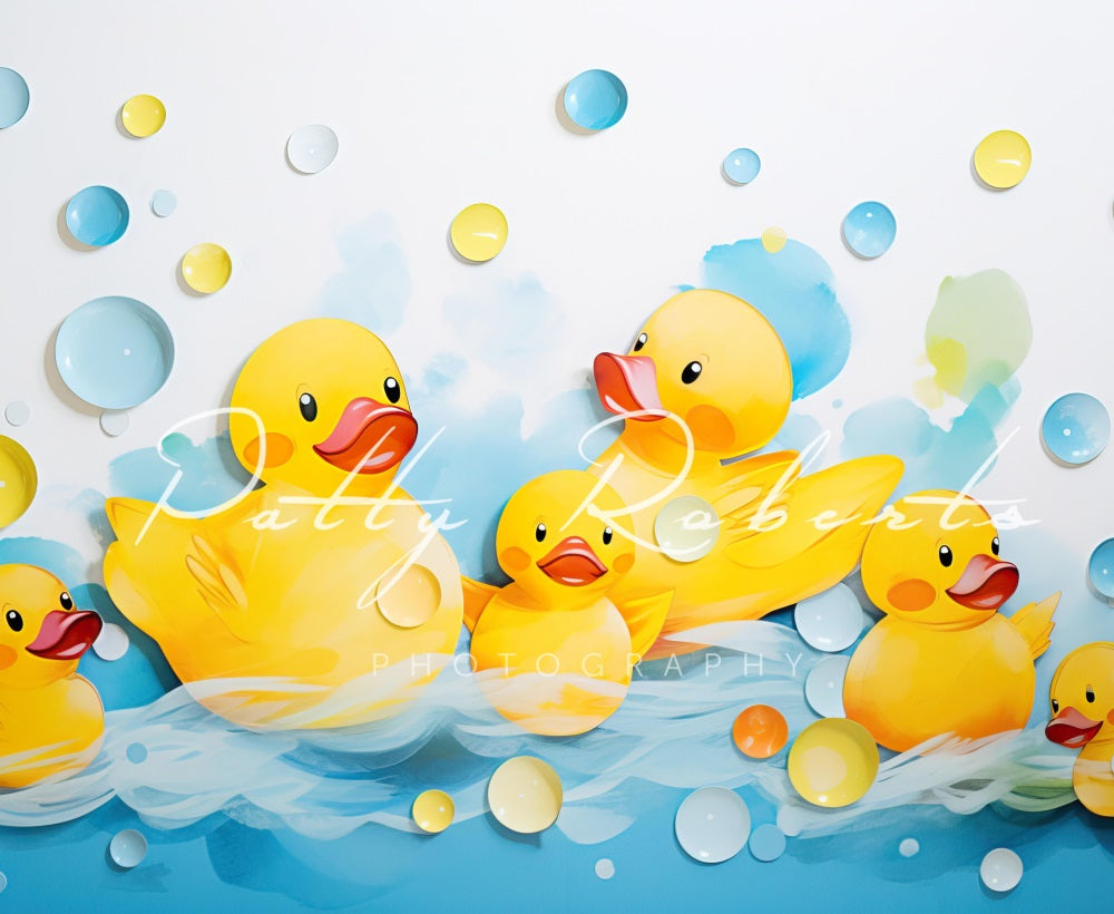 Kate Bain Canards jaunes Enfant Cake smash Toile de fond conçue par Patty Robert - Kate Backdrop FR