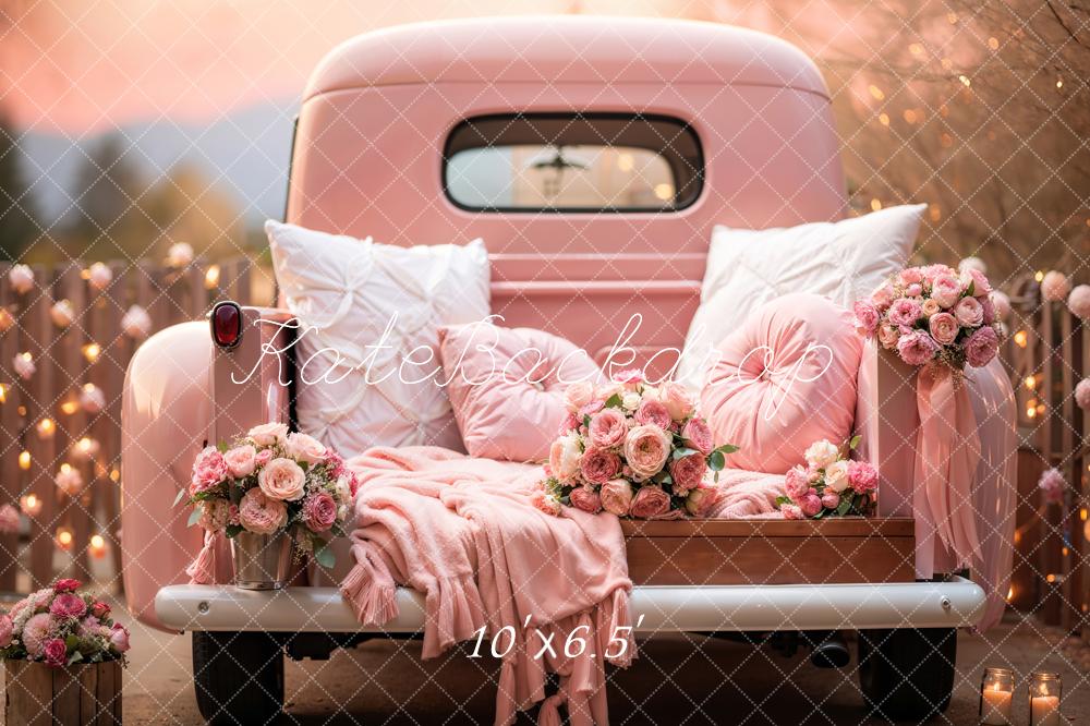 Kate Saint Valentin Rose Fleurs Camion Toile de fond conçue par Emetselch - Kate Backdrop FR