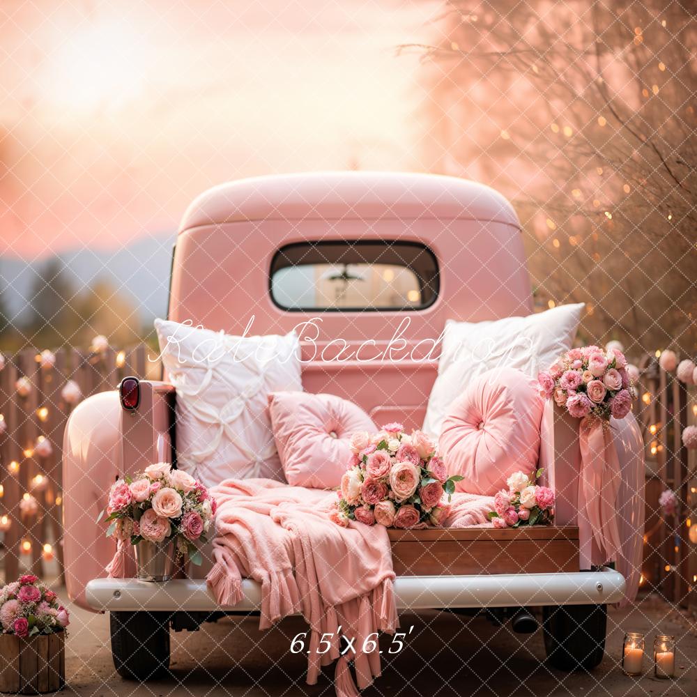 Kate Saint Valentin Rose Fleurs Camion Toile de fond conçue par Emetselch - Kate Backdrop FR