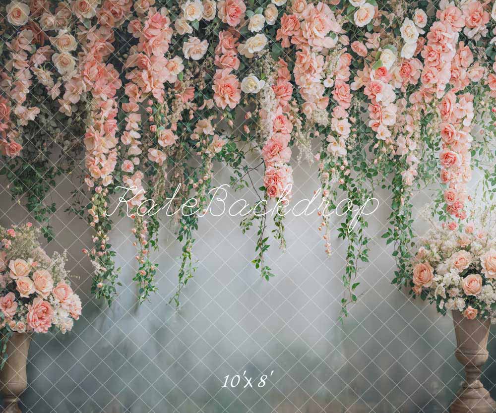 Kate Printemps Fleurs Rose Mur Toile de fond conçue par Chain Photographie - Kate Backdrop FR