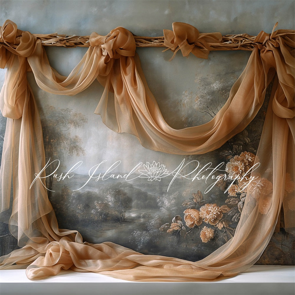 Kate Brun Draperie Beaux-Arts Mur Toile de fond conçue par Laura Bybee - Kate Backdrop FR