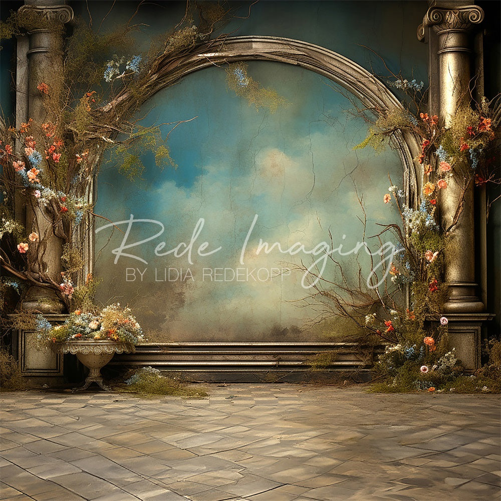 Kate Urbain Pourriture Arche Fleurs Toile de fond conçue par Lidia Redekopp - Kate Backdrop FR