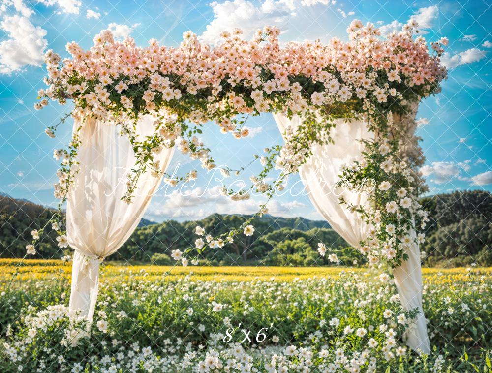 Kate Été Mariage Fleur Rideau Prairie Montagne Toile de fond conçue par Emetselch - Kate Backdrop FR