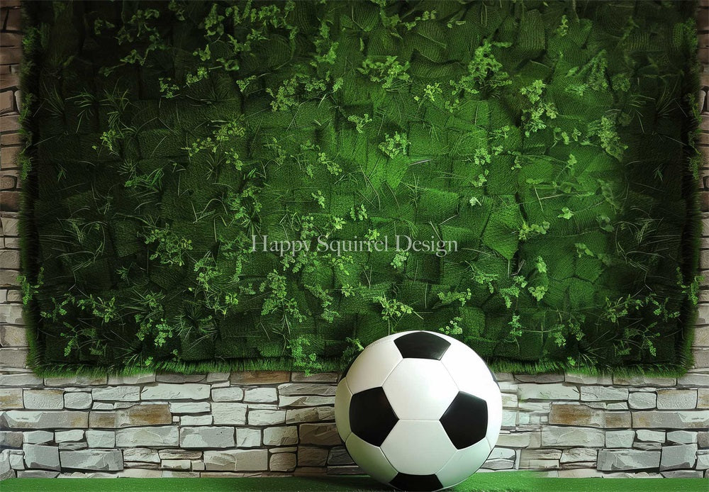 Kate Football Sport Mur Végétal Vert Toile de fond Conçu par Happy Squirrel Design - Kate Backdrop FR