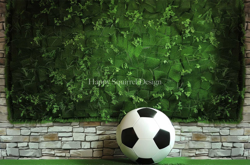 Kate Football Sport Mur Végétal Vert Toile de fond Conçu par Happy Squirrel Design - Kate Backdrop FR