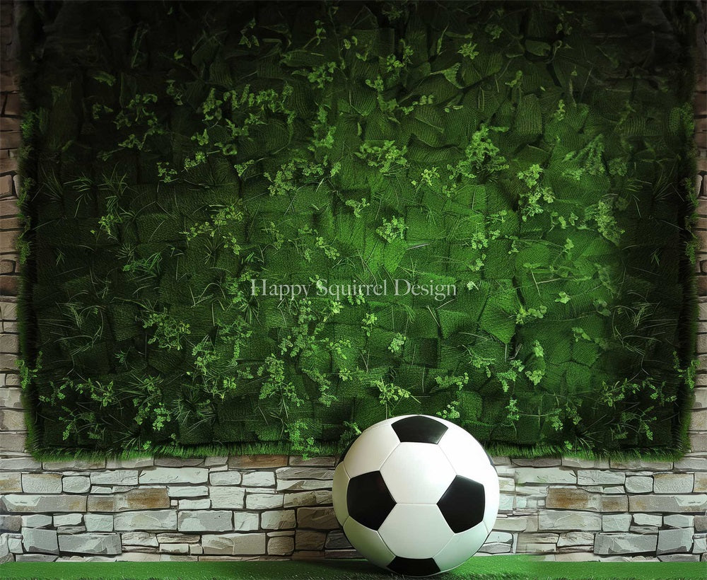 Kate Football Sport Mur Végétal Vert Toile de fond Conçu par Happy Squirrel Design - Kate Backdrop FR