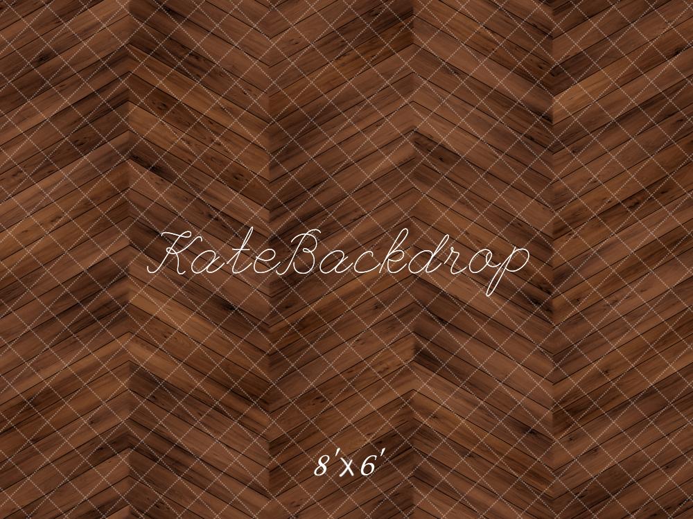 Kate Marron foncé Plancher Sol en bois Toile de fond conçue par Kate Image - Kate Backdrop FR