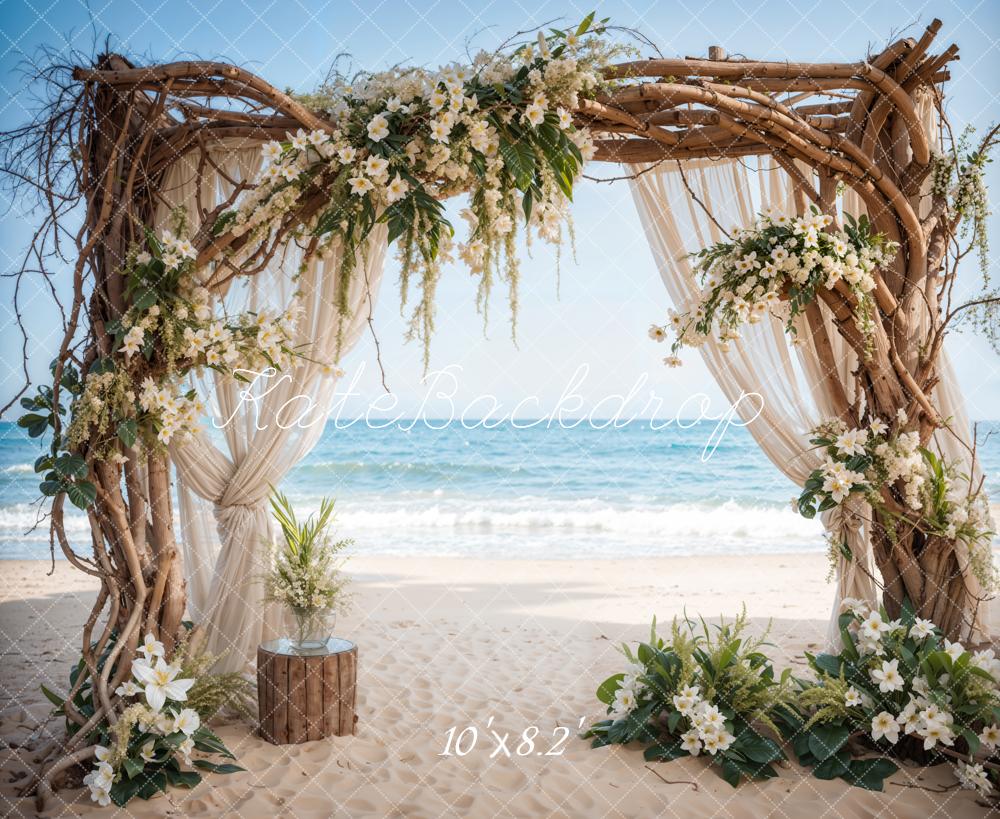 Kate Été Mer Plage Mariage Porte encadrée Toile de fond conçue par Emetselch - Kate Backdrop FR