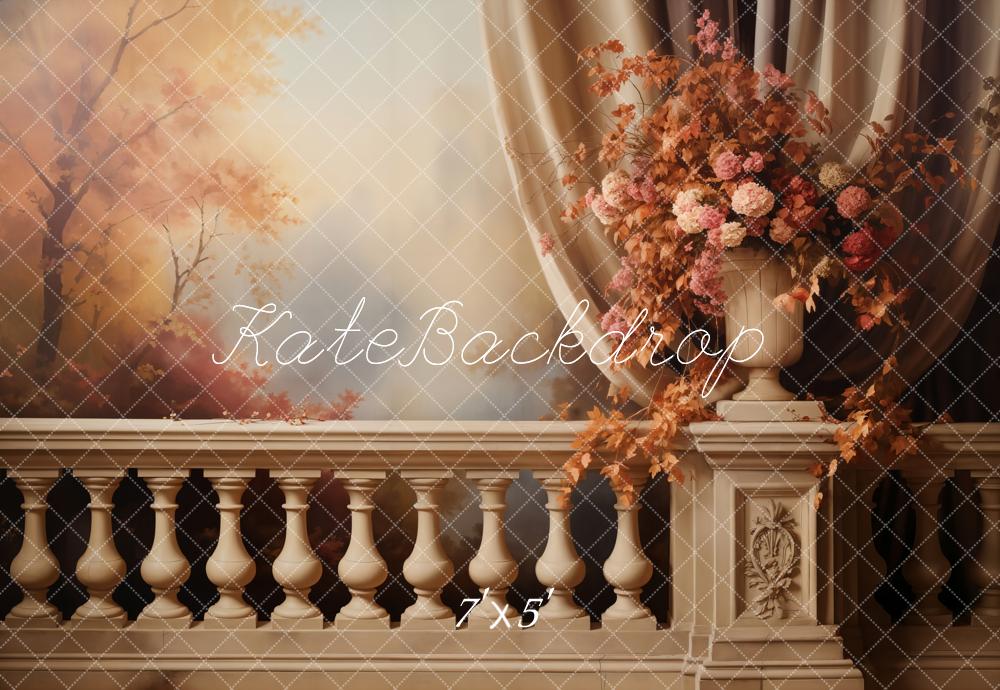 Kate Automne Beaux-Arts Floral Balcon Peinture Toile de fond conçue par Emetselch - Kate Backdrop FR