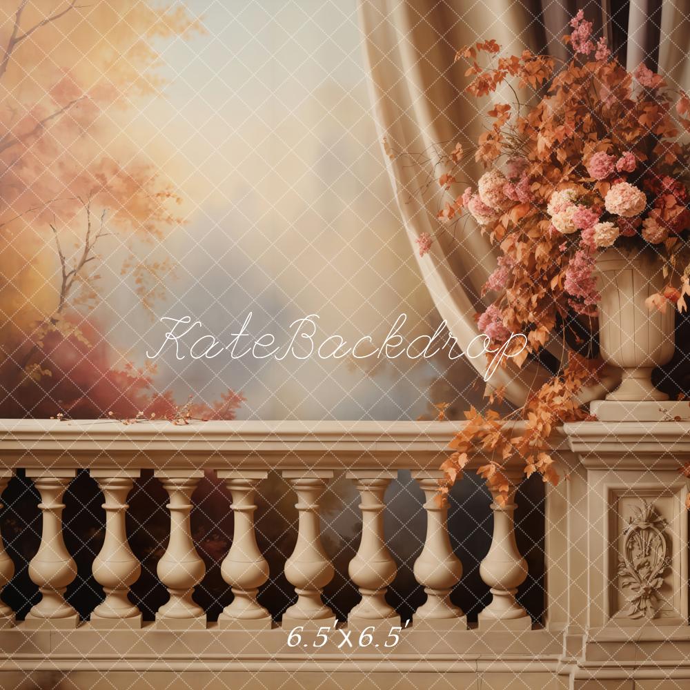 Kate Automne Beaux-Arts Floral Balcon Peinture Toile de fond conçue par Emetselch - Kate Backdrop FR