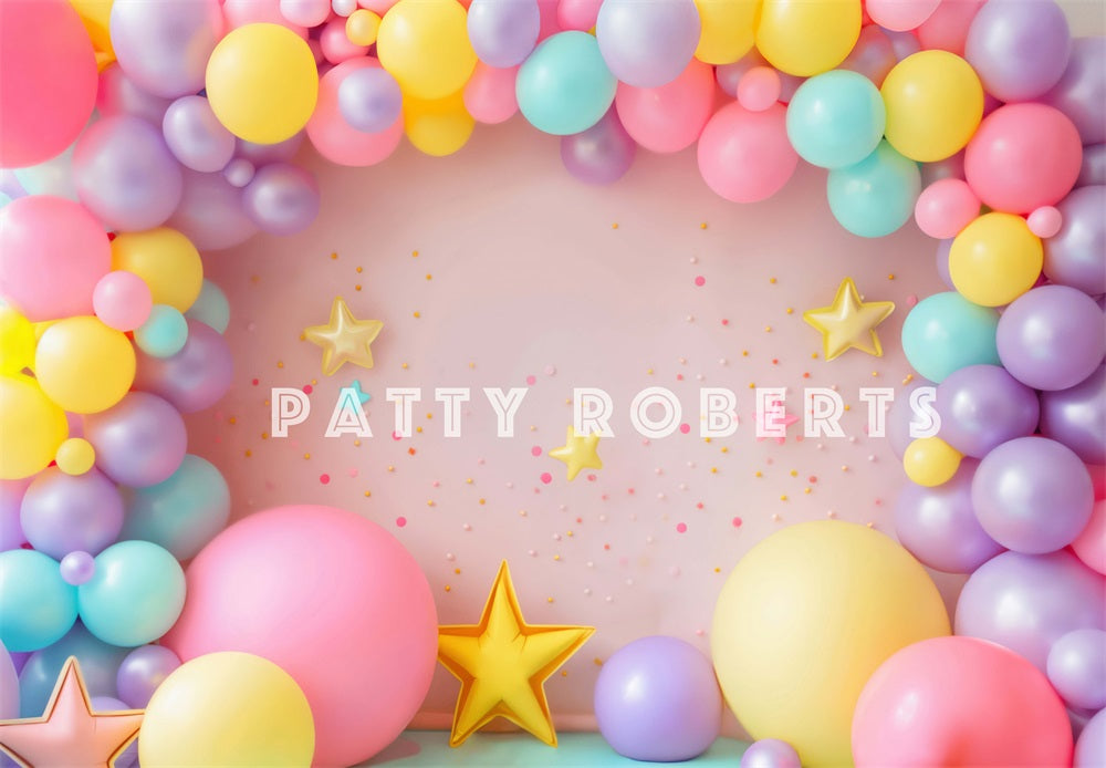 Kate Arche de ballons Coloré Cake smash Toile de fond conçue par Patty Robert - Kate Backdrop FR