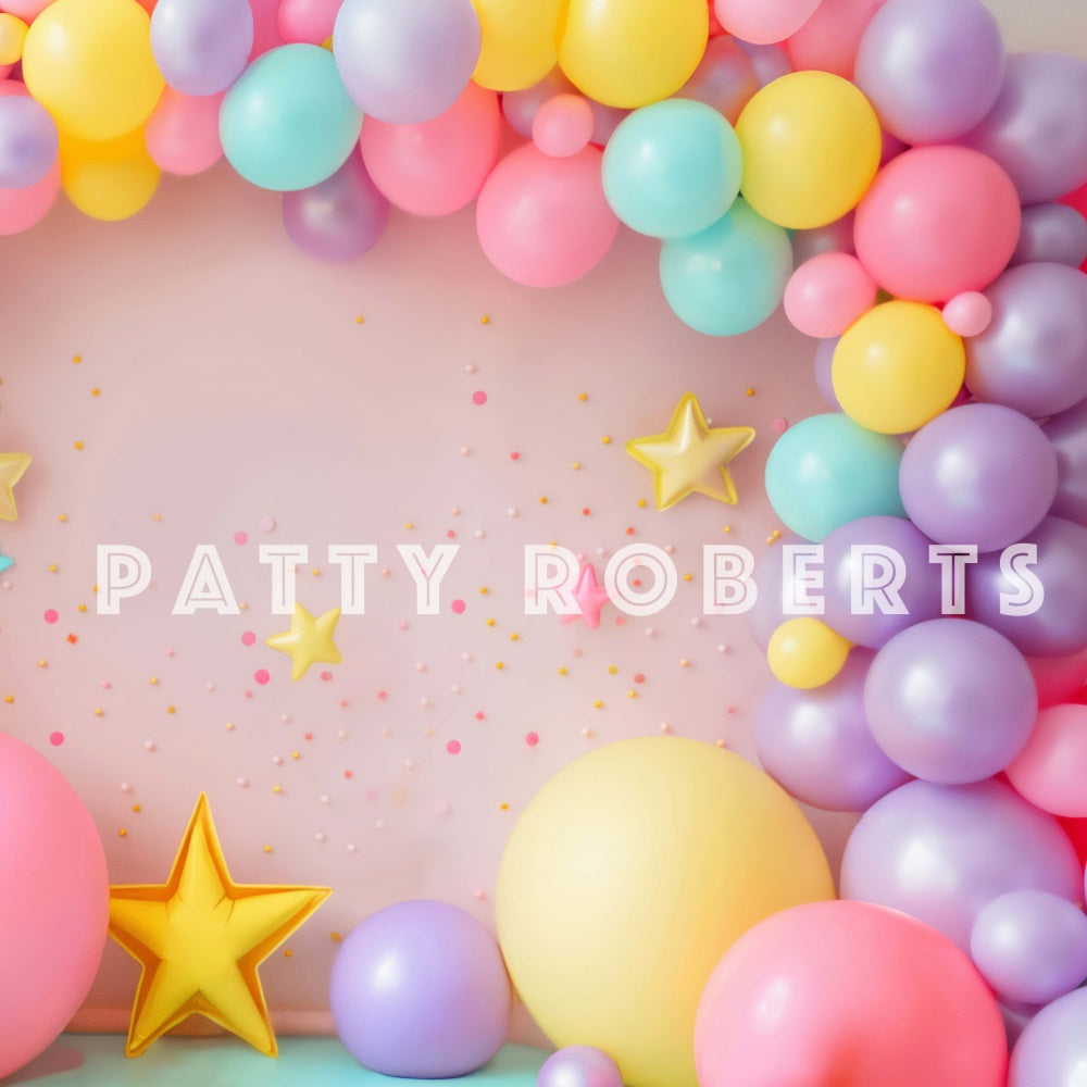 Kate Arche de ballons Coloré Cake smash Toile de fond conçue par Patty Robert - Kate Backdrop FR