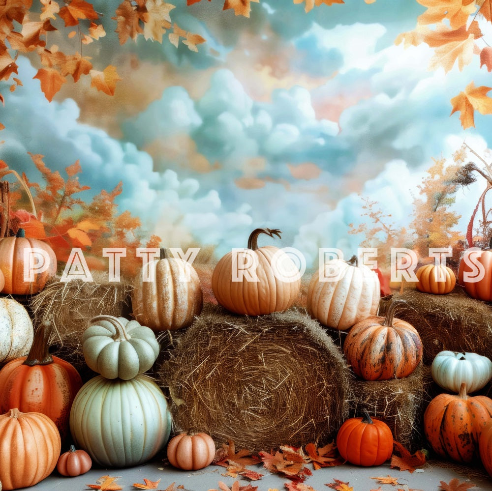 Kate Automne Ferme de Citrouilles Toile de fond conçue par Patty Robert - Kate Backdrop FR