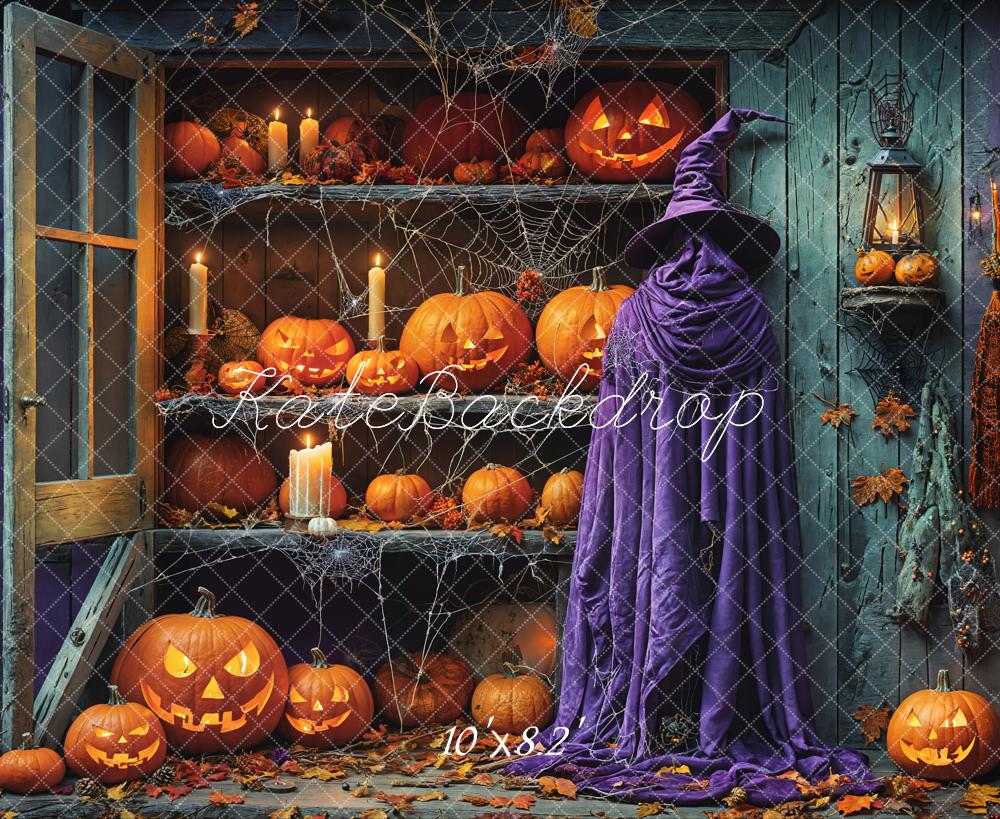 Kate Halloween Minable Boutique de citrouilles Toile de fond conçue par Emetselch - Kate Backdrop FR