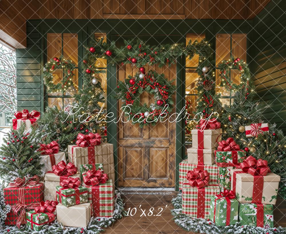 Kate Noël Porte en bois Cadeaux Décors Toile de fond conçue par Emetselch - Kate Backdrop FR