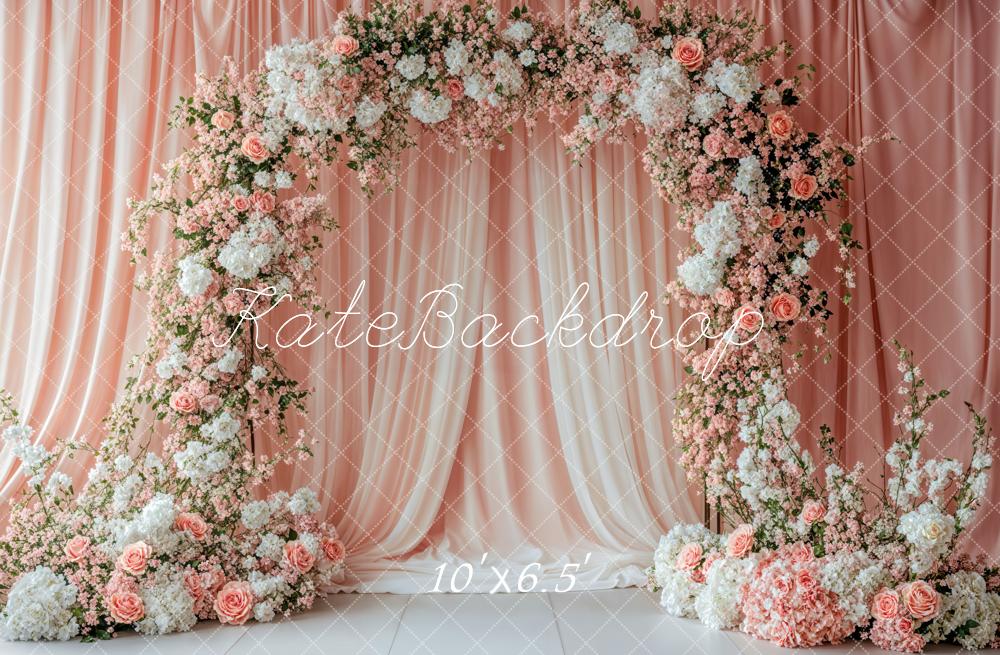 Kate Arche de fleurs Rose Mariage Toile de fond conçue par Emetselch