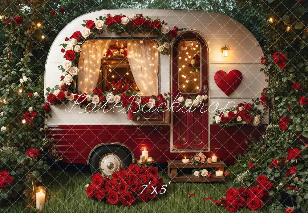 Kate Saint Valentin Fleur Camping-car Romantique Toile de fond conçue par Emetselch