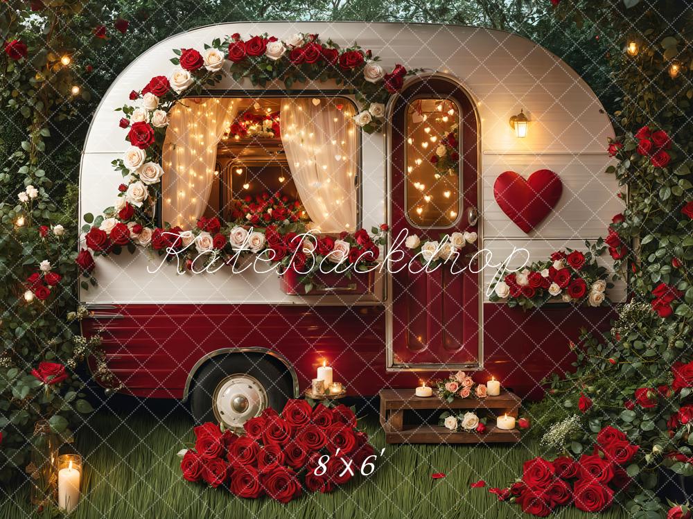 Kate Saint Valentin Fleur Camping-car Romantique Toile de fond conçue par Emetselch