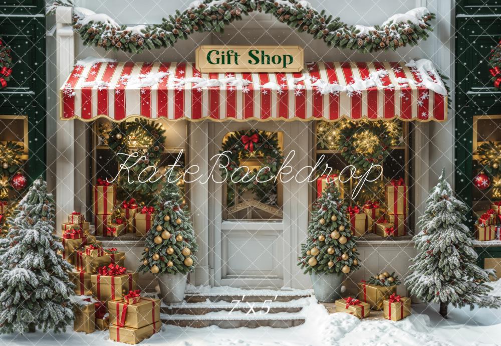 Kate Noël Boutique de Cadeaux Neige Hiver Toile de fond conçue par Emetselch - Kate Backdrop FR