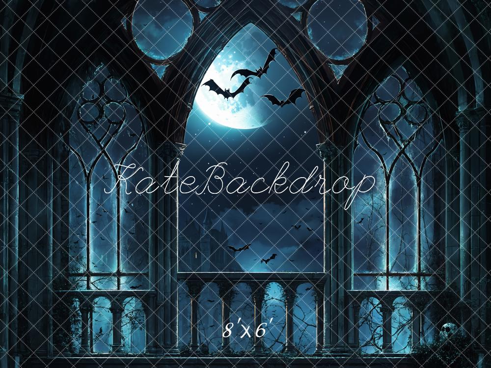 Kate Halloween Gothique Château Clair de lune Toile de fond conçue par Emetselch - Kate Backdrop FR